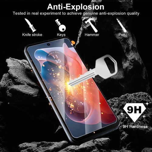 Funda tipo billetera a prueba de golpes con soporte + vidrio templado para Motorola Moto G Play 2024 - Imagen 81 de 83