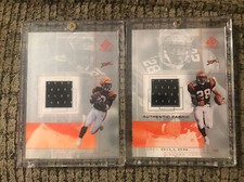 2001 Upper Deck Authentic Fabric Lot Corey Dillon / Peter Warrick Bengals