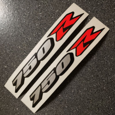 750R 1000R Neon Fluorescent Red Silver Metallic Decal Sticker S 1000 GSXR 750 R