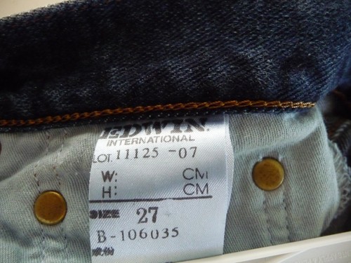 EDWIN vintage made in Japan jeans donna 503 distressed taglia 27 - Foto 12 di 12