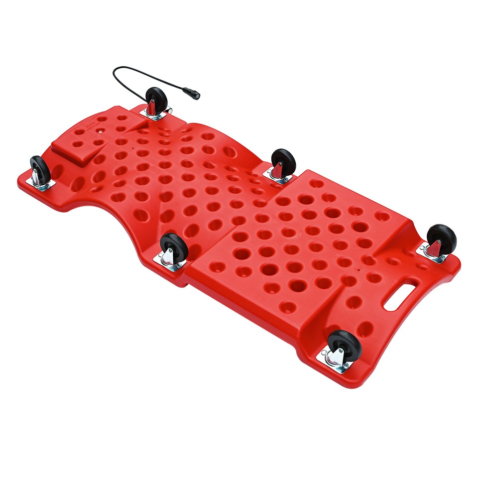 AUTOXBERT 40" Low Profile LED Light Creeper – 6 Swivel Casters, Magnetic Light, 350lbs Capacity