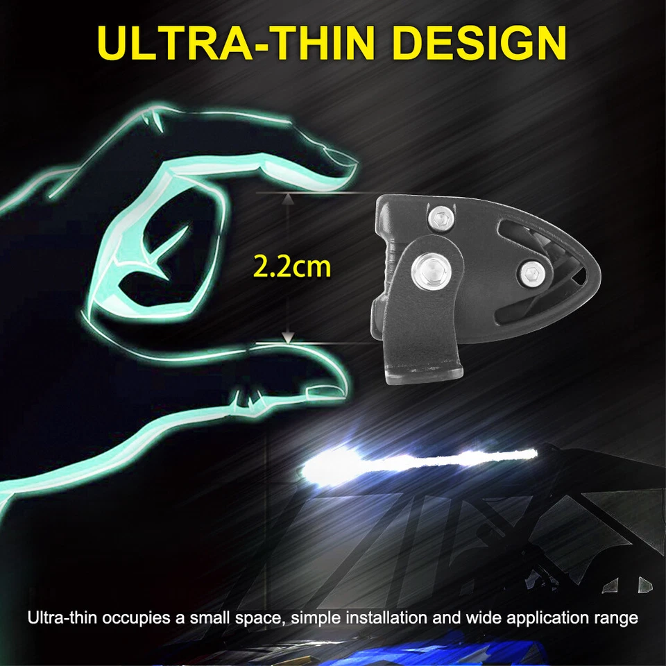 Fit Can-am Maverick X3 DS RS Roof Windshield 50'' LED Light Bar Strobe /Wire Kit - Image 3 of 4