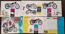 Triumph Motorcycle Brochures 650 Bonneville Trophy Tiger Cub 3TA 5TA  colour