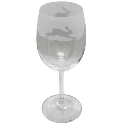 Animo Hasen graviert Kristall Wein Trinkglas 350ml handverziert Geschenkbox