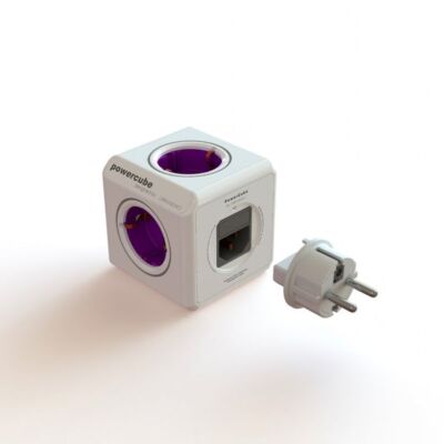 allocacoc PowerCube ReWirable DuoUSB mit Stecker, Reiseadapter & 4x Verteiler, 2