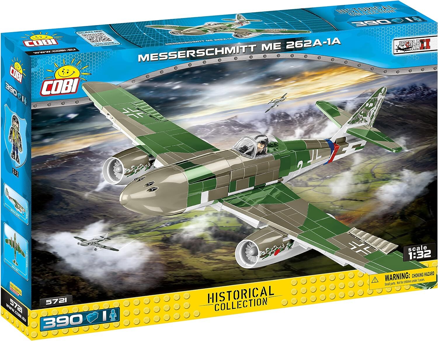 COBI - Aerei militari MESSERSCHMITT ME 262A 1A – 390 pezzi - 1/32 - COB5721