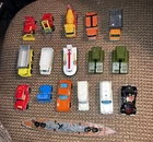 Lot 17 Vintage Lesney Matchbox Cars Made In England Tanks ForkLift  Hovercraft