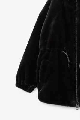 NWT ZARA FAUX FUR JACKET TAUPE GRAY - REF. 4369/040 M $129 | eBay