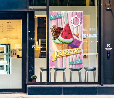 3D Ice Cream Dessert Shop A2092 Window Stickers Vinyl Wallpaper Wall Murals Amy