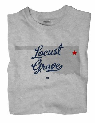 Locust Grove Oklahoma OK Okla T-Shirt MAP