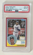 2018 Topps Mini DEREK JETER 1983 Baseball Red /10 PSA 8