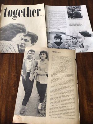 Annette Funicello Paul Anka Clippings Original Vintage Magazine Article Together