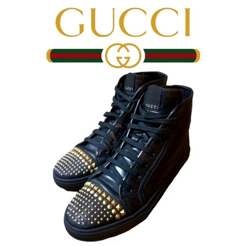 black studded tennis shoes