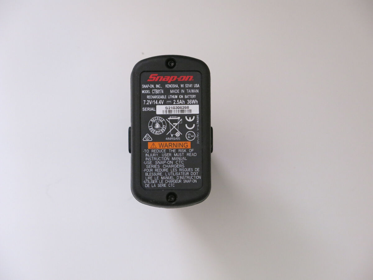 Snap On CTB8174 14.4V 2.5 Ah Battery CT761 ctrs761 ctr761 Snap On CTB8174 14.4V 2.5 Ah Battery CT761 ctrs761 ctr761