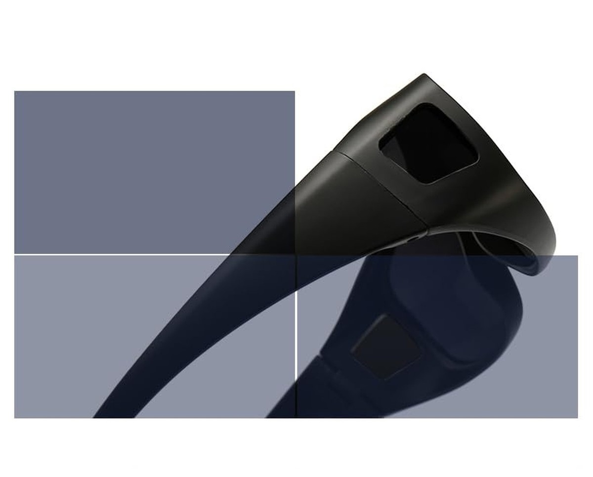 Super Dark Black Lens Fit Over Wraparound XL Sunglasses for Migraine Relief Wrap Around Trivex® Polarized Prescription Sunglasses – REKS® main image 3