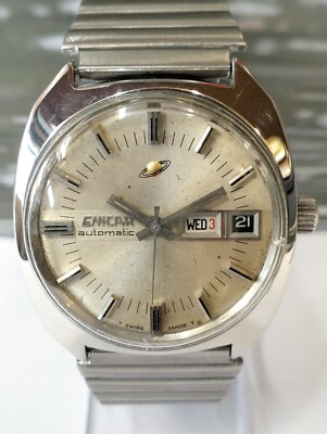 ENICAR OCEAN PEARL AUTOMATIC PATINA SILVER DIAL 167-1