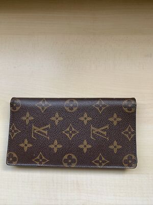 Louis Vuitton LV Monogram Womens Brown Leather 7” Bifold Wallet | eBay