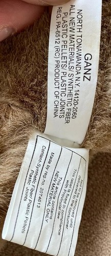 Vintage Ganz 10” 1999 Cottage Collectibles VINNY Plush Beanie Bear H3200 - Picture 7 of 7