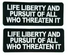 Morale patch LIFE LIBERTY & PURSUIT OF ALL WHO FUN GIFT 1.5"X4" UGET2 1216