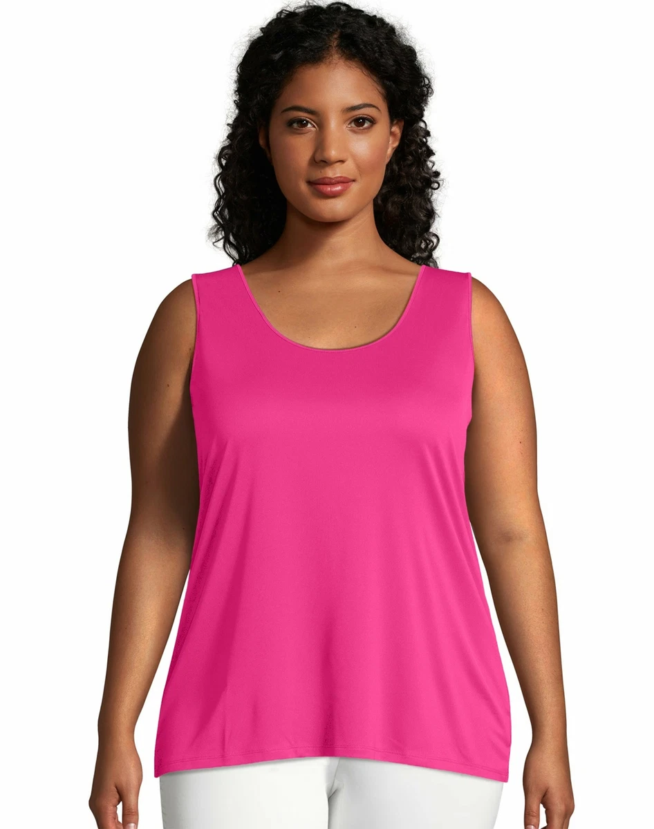 Just My Size Tank Top Women Scoop Neck Plus Size Cool DRI Performance  Sleeveless