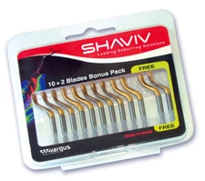 Shaviv 29258 E100P Heavy Duty TiN Coated Deburring Blade 12pc Bonus Blade Pack
