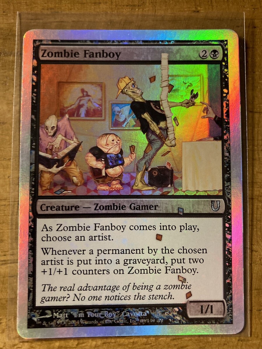 MTG✨ZOMBIE FANBOY FOIL✨Unhinged NM/M Uncommon 2004 UNPLAYED