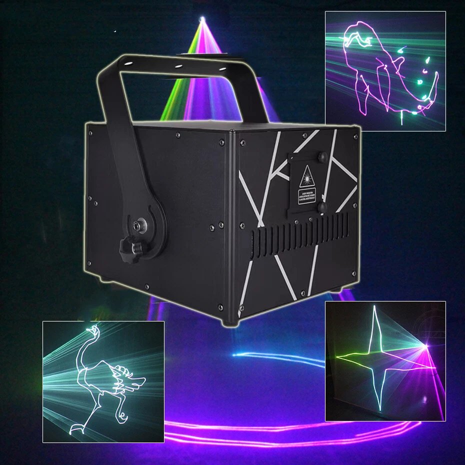 8W 10W RGB Animation Laser Projector DJ Lighting ILDA Stage Laser Light Effect