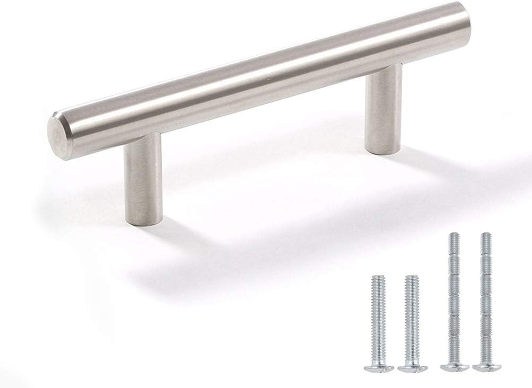 Cabinet Handles - Pack of 30 Stainless Steel Brushed Satin Nickel Finish Hollow