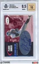 Plaxico Burress BGS 8.5 w 10 Auto: 2000 SAGE Autographs Rookie Year Gisto /999
