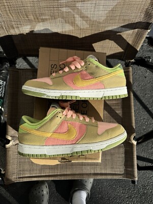 Size 8.5 - Nike Dunk Low Sun Club - Arctic Orange Sanded Gold