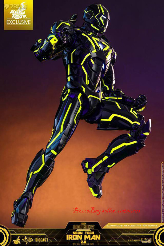 Perfect Hot Toys 1/6 Mms523 Iron Man 2 Neon Tech Iron Man 2.0 In