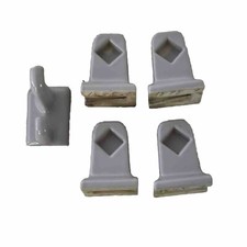 VTG Lavender Purple Ceramic Wall Bathroom Towel Bar Holder Posts Brackets  Pole