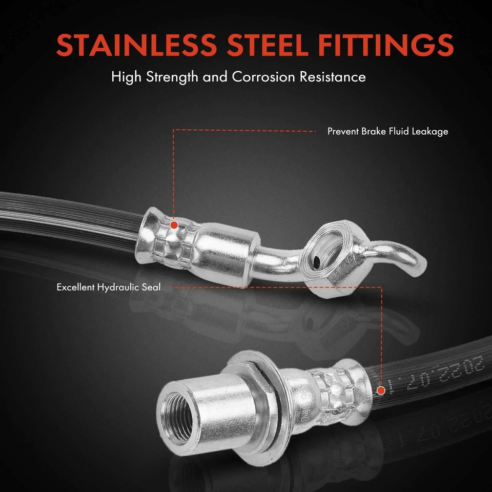 Manguera de línea hidráulica de freno trasero derecho y derecho 2 piezas para Lexus LS400 95-00 LS430 01-06 Foto 4 de 4