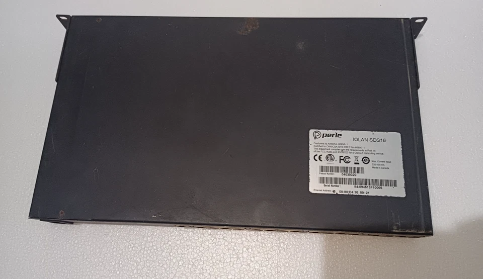 Perle IOLAN SDS16 16 Port Serial Device Server 100-240VAC 50-60Hz 04030320 - Image 4 of 4