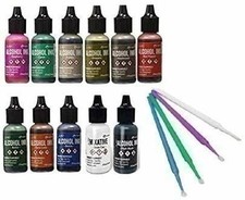Ranger Tim Holtz Alcohol Ink Bundle - 11 Pc. Terrain Set - Rustic Lodge,...