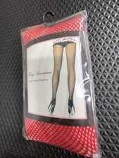 Leg Avenue Spandex Red Fishnet Pantyhose Fancy Dress Up One Size 90-160 lbs 