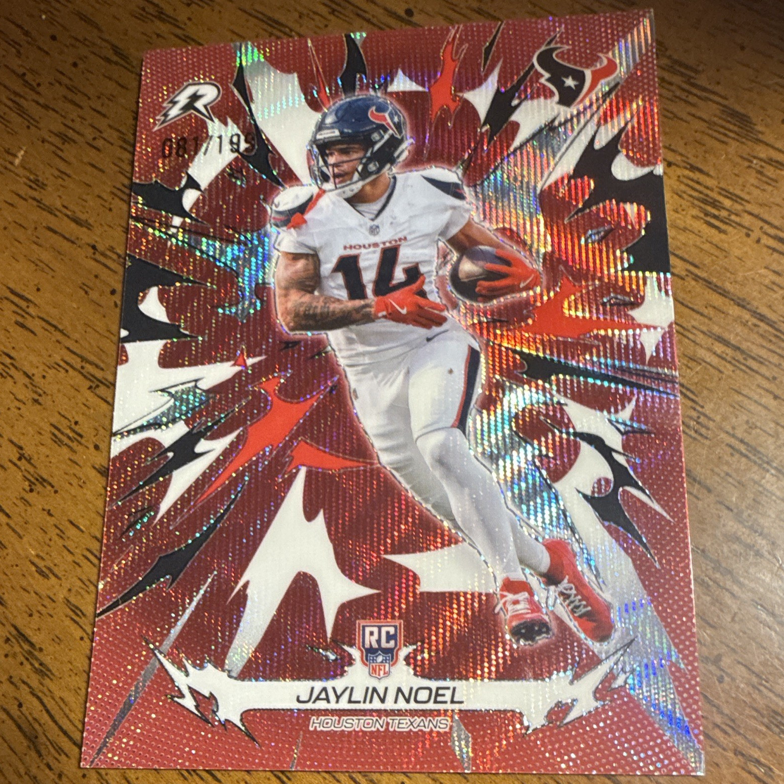 2026 Topps Jaylin Noel Rookie #135 Houston Texans Serial Numbered /199 RED Prizm