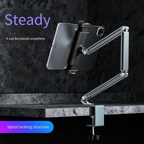 Aluminum Adjustable Tablet Stand with 360 Degree Rotation and Device Protection - Afbeelding 5 van 14