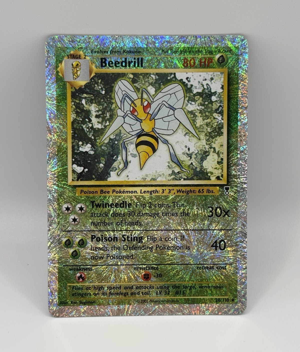 Pokémon Beedrill 20/110 Legendary Collection Reverse Holo Rare 2002 80 HP