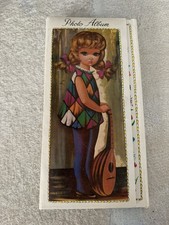Vintage MCM 60's Lobeco Photo Album Big Eyed Girl Harlequin Art by Eden