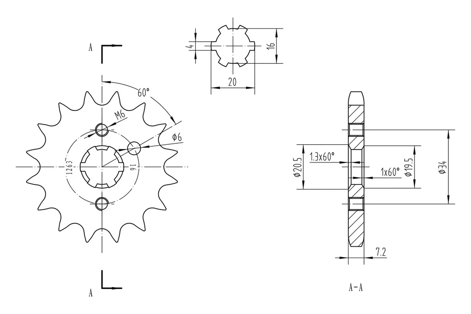 For Suzuki RM85 2002-2012 BikeMaster 965464 428 Series Front Sprocket Foto 2 de 2