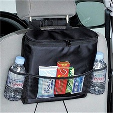Black Oxford Cloth Car Seatback Organizer Insulation Bag Travel Storage