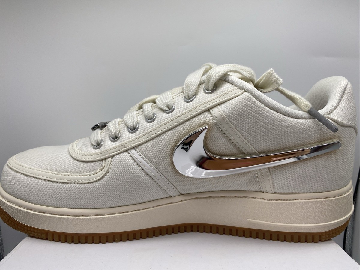 Size 10 - Travis Scott x Nike Air Force 1 Sail for sale online | eBay