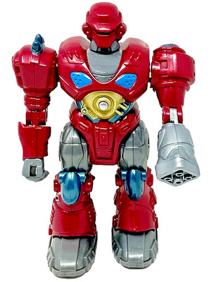 Vintage Cybotronix MARS Robot 7'' Red   Light Up Walking Toy   HAP P KID   Tested