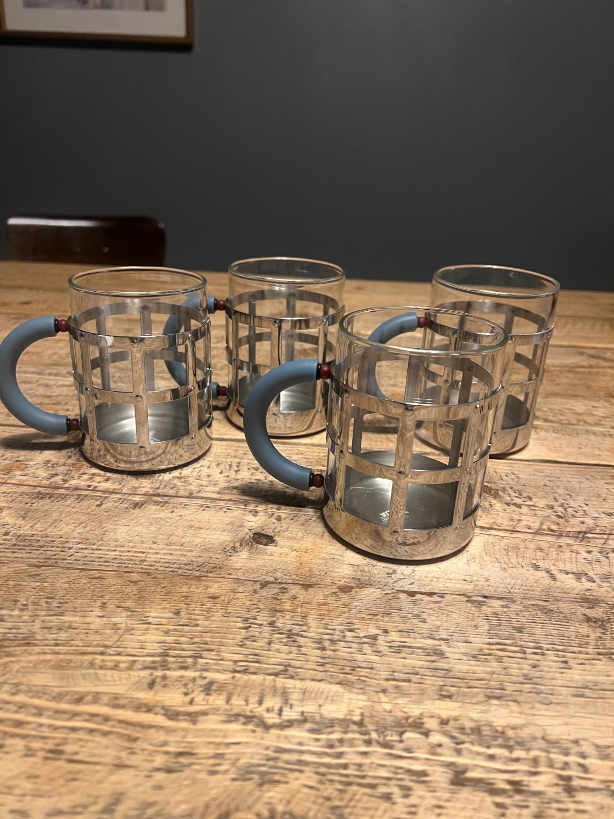 Alessi Michael Graves Coffee Cups Set 4 Memphis Postmodern B