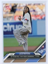 2024 Topps Now MLB 332 Juju Watkins LA Dodgers 1st Pitch PR 2805 USC Trojans