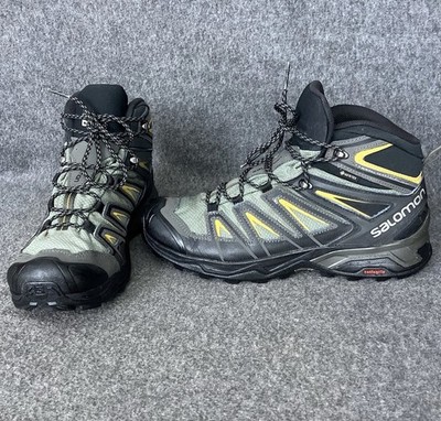 Salomon X Ultra 3 Mid GTX Hiking Boots Men's 10.5 Gray Gore-Tex Ortholite