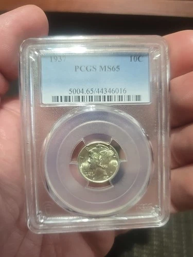 1937 P MS 65 Mercury Liberty Silver  Dime PCGS Certified Graded Authentic 915