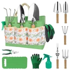 10Piece Heavy Duty Gardening Tools Set with Organizer Bag for Garden Supplies