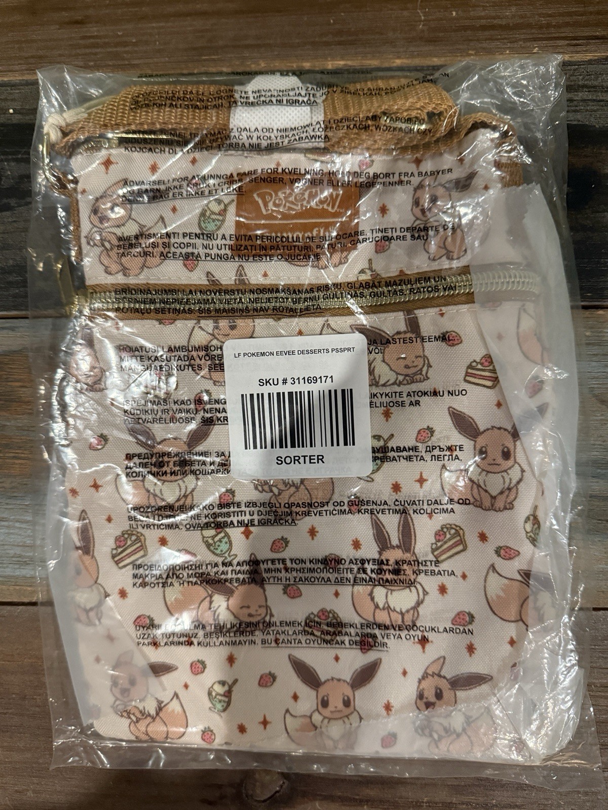 New Loungefly x Pokemon Eevee Desserts Passport Crossbody Bag Mini Purse